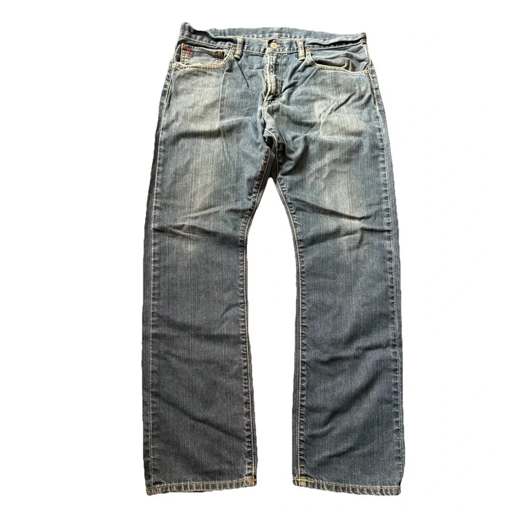 Polo Ralph Lauren Jeans Mens 35x30 Blue Denim 018 Slim Straight Preppy Modern